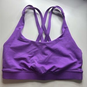 Lululemon Purple Sports Bra Seamless Medium Support